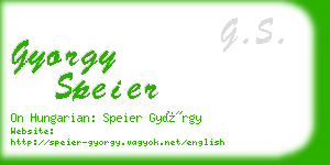 gyorgy speier business card